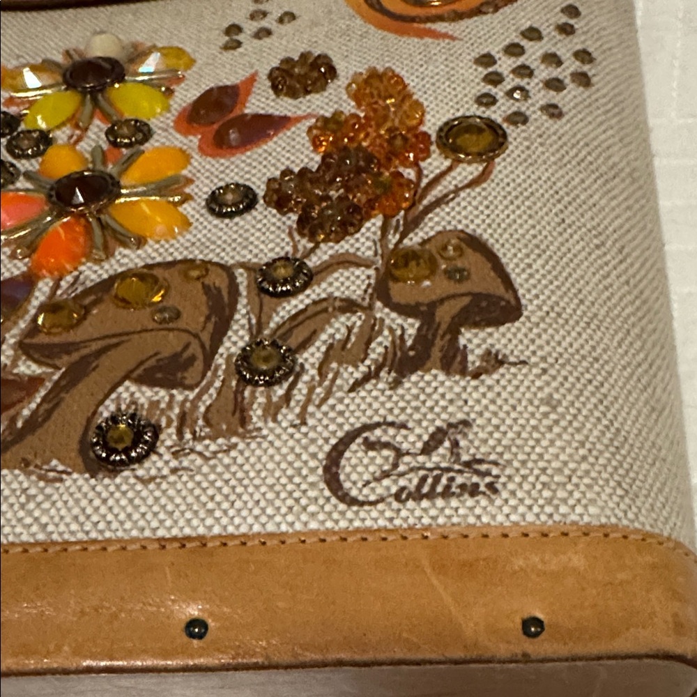 WONDERLAND  Collins of Texas jeweled oranges and golden Tote - Picture 2 of 16